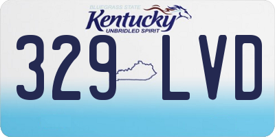 KY license plate 329LVD