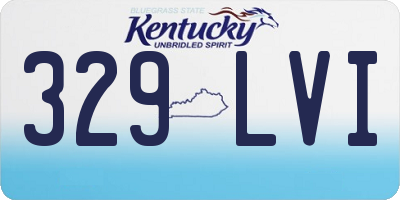 KY license plate 329LVI