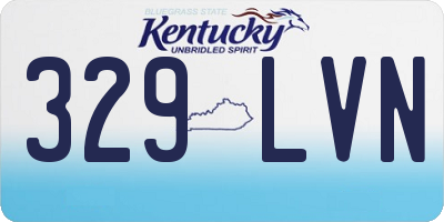 KY license plate 329LVN
