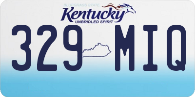 KY license plate 329MIQ