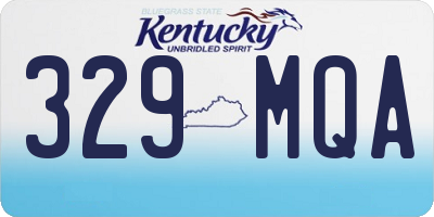 KY license plate 329MQA