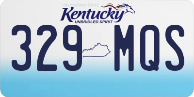 KY license plate 329MQS