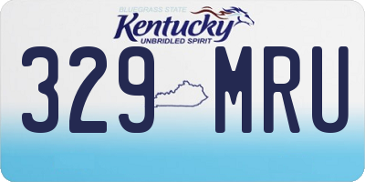 KY license plate 329MRU
