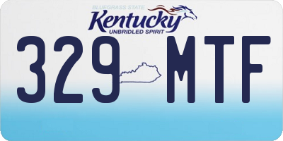 KY license plate 329MTF