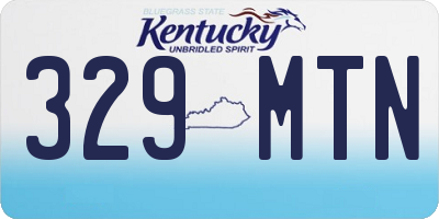 KY license plate 329MTN