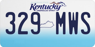 KY license plate 329MWS