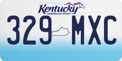 KY license plate 329MXC