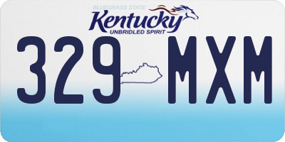 KY license plate 329MXM