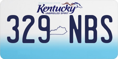 KY license plate 329NBS