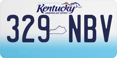 KY license plate 329NBV