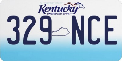 KY license plate 329NCE