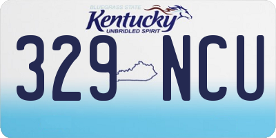 KY license plate 329NCU