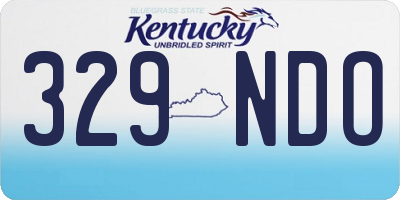 KY license plate 329NDO