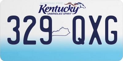 KY license plate 329QXG