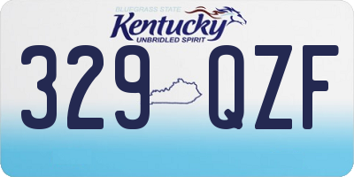 KY license plate 329QZF