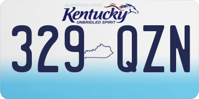 KY license plate 329QZN