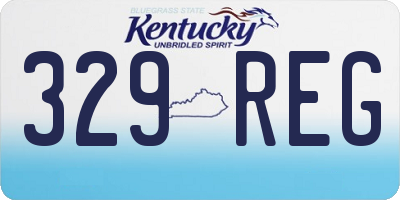 KY license plate 329REG