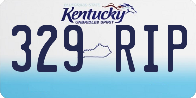 KY license plate 329RIP