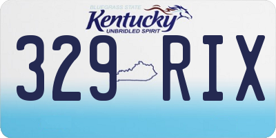 KY license plate 329RIX
