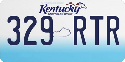 KY license plate 329RTR