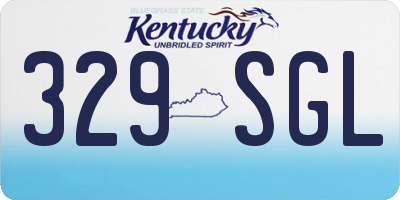 KY license plate 329SGL