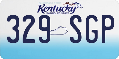 KY license plate 329SGP