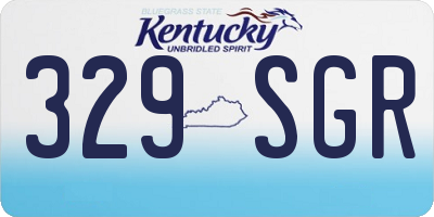 KY license plate 329SGR