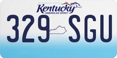 KY license plate 329SGU