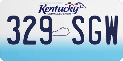 KY license plate 329SGW