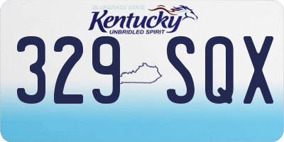 KY license plate 329SQX