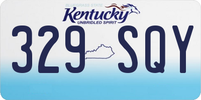 KY license plate 329SQY