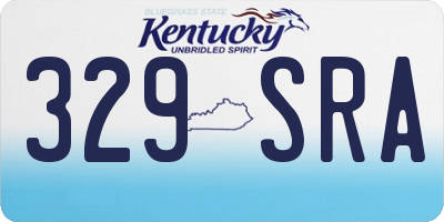 KY license plate 329SRA