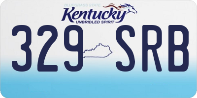 KY license plate 329SRB