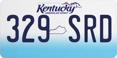 KY license plate 329SRD