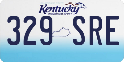 KY license plate 329SRE