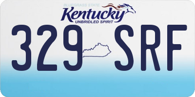 KY license plate 329SRF