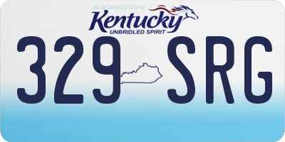 KY license plate 329SRG