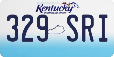 KY license plate 329SRI