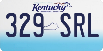 KY license plate 329SRL