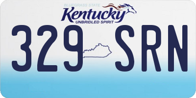 KY license plate 329SRN