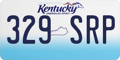 KY license plate 329SRP