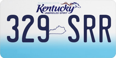 KY license plate 329SRR