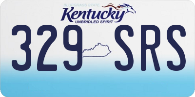 KY license plate 329SRS