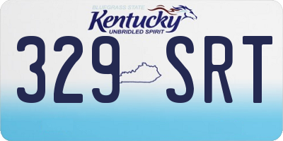 KY license plate 329SRT