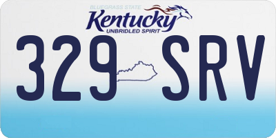 KY license plate 329SRV