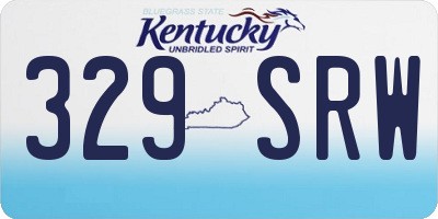KY license plate 329SRW