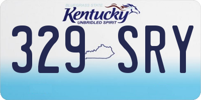 KY license plate 329SRY