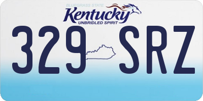 KY license plate 329SRZ