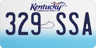 KY license plate 329SSA