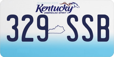 KY license plate 329SSB